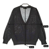 MARGARET HOWELL 578-9164004 サイズ2 リネンコットン カーディガン ブラック レディース マーガレットハウエル【中古】5-0411M♪