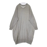 mizuiro-ind Vネックワンピース 3-228502 定価13200円 ニット ワンピース グレー レディース ミズイロインド【中古】5-0929T∞