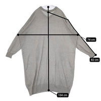 mizuiro-ind Vネックワンピース 3-228502 定価13200円 ニット ワンピース グレー レディース ミズイロインド【中古】5-0929T∞