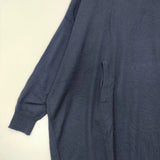 mizuiro-ind Vネックワンピース 3-228502 定価13200円 ニット ワンピース ネイビー レディース ミズイロインド【中古】5-0929T∞