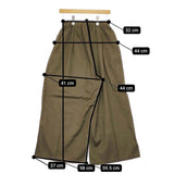 mizuiro-ind リネン混ワイドイージーパンツ パンツ カーキ レディース ミズイロインド【中古】5-0411M♪