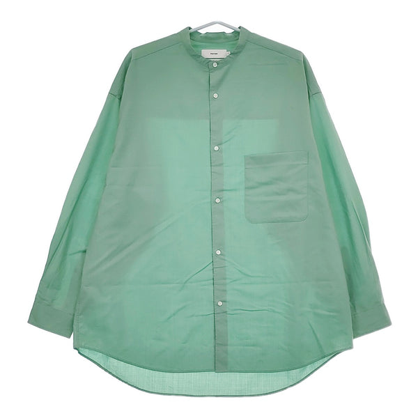 Graphpaper Fine Wool Tropical Oversized Band Collar Shirt GM221-50199 長袖シャツ Lグリーン メンズ グラフペーパー【中古】5-0408M♪