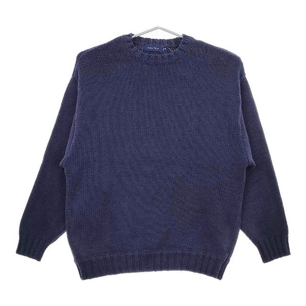 NAUTICA XXL コットン セーター ニット ネイビー メンズ ノーティカ【中古】5-0428M∞