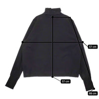 THE RERACS TURTLENECK LONG SLEEVE T-SHIRT タートルネック長袖Tシャツ カットソー ロンT 23AW ブラック レディース ザリラクス【中古】5-0213T♪