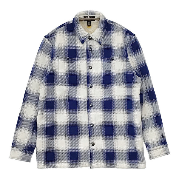 RALPH LAUREN 323853892001 オンブレチェック ボアシャツ ジュニアサイズM 10-12 長袖シャツ ブルー ホワイト レディース ラルフローレン【中古】5-0914T△