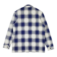 RALPH LAUREN 323853892001 オンブレチェック ボアシャツ ジュニアサイズM 10-12 長袖シャツ ブルー ホワイト レディース ラルフローレン【中古】5-0914T△