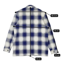 RALPH LAUREN 323853892001 オンブレチェック ボアシャツ ジュニアサイズM 10-12 長袖シャツ ブルー ホワイト レディース ラルフローレン【中古】5-0914T△