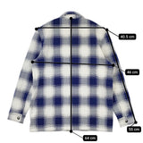 RALPH LAUREN 323853892001 オンブレチェック ボアシャツ ジュニアサイズM 10-12 長袖シャツ ブルー ホワイト レディース ラルフローレン【中古】5-0914T△
