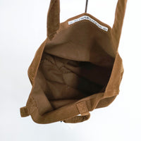 R&D.M.Co- 新品 PRINT TOTE BAG プリントトートバック 定価9900円 CORDUROY BRN omt-aw1025 トートバッグ ブラウン レディース オールドマンズテーラー【中古】5-0306G◎
