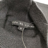 RALPH LAUREN アメリカンスリーブ　ハイネック ラメニット ニット チャコールグレー レディース ラルフローレン【中古】5-0517S∞