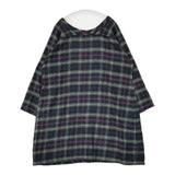 45R/45rpm ネル チェック コットン チュニック ワンピース ネイビー グリーン レディース フォーティーファイブアールピーエム【中古】5-1001T∞