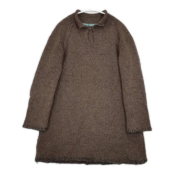 45R/45rpm コンチョボタン ウール ニット サイズ2 チュニック ブラウン レディース フォーティーファイブアールピーエム【中古】5-1104T△