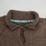 45R/45rpm コンチョボタン ウール ニット サイズ2 チュニック ブラウン レディース フォーティーファイブアールピーエム【中古】5-1104T△