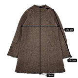 45R/45rpm コンチョボタン ウール ニット サイズ2 チュニック ブラウン レディース フォーティーファイブアールピーエム【中古】5-1104T△