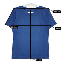 45R/45rpm シルクニットソー45星Tシャツ 半袖Ｔシャツ カットソー ブルー レディース フォーティーファイブアールピーエム【中古】5-0517S∞