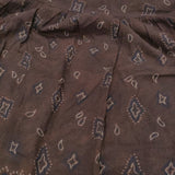 45R/45rpm ペイズリー柄 サイズ2 コットン ギャザー スカート ブラウン レディース フォーティーファイブアールピーエム【中古】5-0411M♪