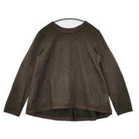 45R/45rpm 7093030 綿ウールジャガードテントTシャツ 定価32000円 ヘリンボーン ブラウス シャツ ブラウン カーキ レディース フォーティーファイブアールピーエム【中古】5-0914T△