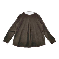 45R/45rpm 7093030 綿ウールジャガードテントTシャツ 定価32000円 ヘリンボーン ブラウス シャツ ブラウン カーキ レディース フォーティーファイブアールピーエム【中古】5-0914T△