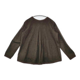 45R/45rpm 7093030 綿ウールジャガードテントTシャツ 定価32000円 ヘリンボーン ブラウス シャツ ブラウン カーキ レディース フォーティーファイブアールピーエム【中古】5-0914T△
