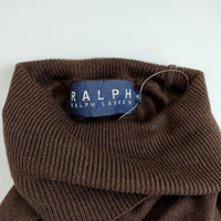 RALPH LAUREN シルク ウール カシミヤ混 タートルネック セーター ニット ブラウン レディース ラルフローレン【中古】5-0929T∞