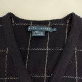 RALPH LAUREN メリノウール ニット ジレ ベスト ネイビー レディース ラルフローレン【中古】5-1001T∞