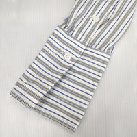 RALPH LAUREN ストライプ ワンポイント ホリゾンタルカラー サイズ6 コットン BLPWYA2014 長袖シャツ ホワイト ブルー レディース ラルフローレン【中古】5-0225M△