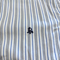 RALPH LAUREN ストライプ ワンポイント ホリゾンタルカラー サイズ6 コットン BLPWYA2014 長袖シャツ ホワイト ブルー レディース ラルフローレン【中古】5-0225M△