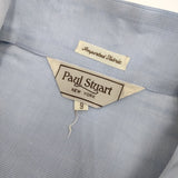 PAUL STUART JB122-522 コットン サイズ9 くるみボタン 長袖シャツ ライトブルー レディース ポールスチュアート【中古】5-0225M△