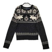POLO RALPH LAUREN ノルディック柄 ウールアルパカ セーター ニット ブラック ベージュ レディース ポロ・ラルフローレン【中古】5-0929T∞