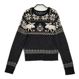 POLO RALPH LAUREN ノルディック柄 ウールアルパカ セーター ニット ブラック ベージュ レディース ポロ・ラルフローレン【中古】5-0929T∞