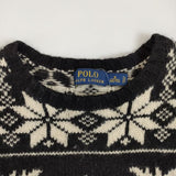 POLO RALPH LAUREN ノルディック柄 ウールアルパカ セーター ニット ブラック ベージュ レディース ポロ・ラルフローレン【中古】5-0929T∞