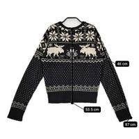 POLO RALPH LAUREN ノルディック柄 ウールアルパカ セーター ニット ブラック ベージュ レディース ポロ・ラルフローレン【中古】5-0929T∞