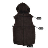 GYMPHLEX ボア フリース J-1069 PL サイズ16 ベスト ダークブラウン レディース ジムフレックス【中古】5-0914T△