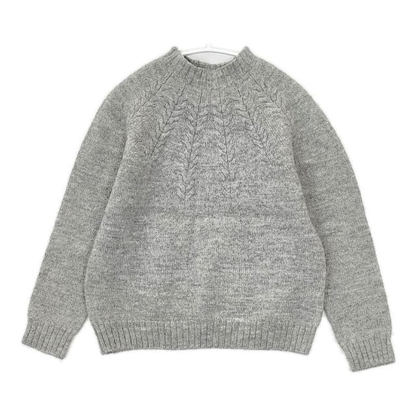 Aparaya アパラヤ ウール求心プルオーバー 英国製 セーター ニット グレー レディース【中古】5-1001T∞