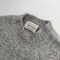 Aparaya アパラヤ ウール求心プルオーバー 英国製 セーター ニット グレー レディース【中古】5-1001T∞