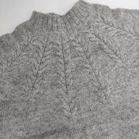 Aparaya アパラヤ ウール求心プルオーバー 英国製 セーター ニット グレー レディース【中古】5-1001T∞
