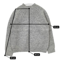 Aparaya アパラヤ ウール求心プルオーバー 英国製 セーター ニット グレー レディース【中古】5-1001T∞
