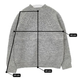 Aparaya アパラヤ ウール求心プルオーバー 英国製 セーター ニット グレー レディース【中古】5-1001T∞