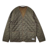 ARMEN キルティング ノーカラー リバーシブル ポーランド製 サイズ2 ジャケット カーキ ブラウン レディース アーメン【中古】5-0914T△