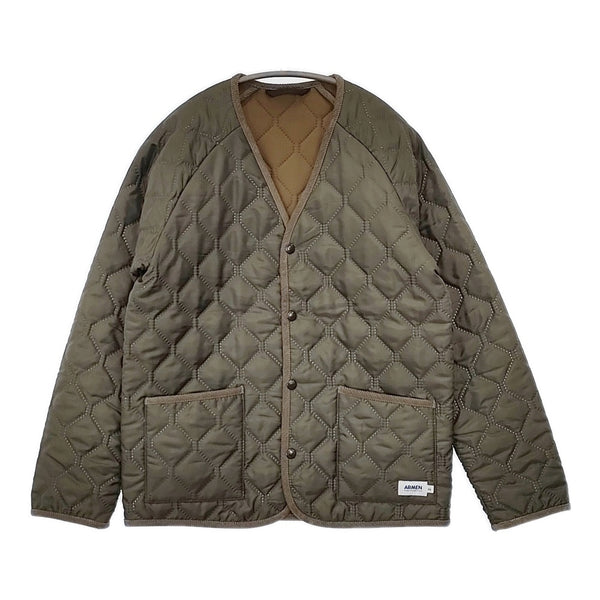ARMEN キルティング ノーカラー リバーシブル ポーランド製 サイズ2 ジャケット カーキ ブラウン レディース アーメン【中古】5-0914T△