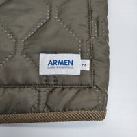 ARMEN キルティング ノーカラー リバーシブル ポーランド製 サイズ2 ジャケット カーキ ブラウン レディース アーメン【中古】5-0914T△
