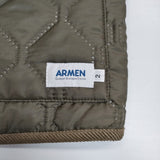 ARMEN キルティング ノーカラー リバーシブル ポーランド製 サイズ2 ジャケット カーキ ブラウン レディース アーメン【中古】5-0914T△