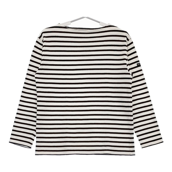 SAINT JAMES ボーダー バスクシャツ ウェッソン ボートネック カットソー ホワイト ブラック レディース セントジェームス【中古】5-0225M△