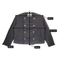 R&D.M.Co- PUFF JACKET M 定価55000円 中綿 ノーカラージャケット ブルゾン 24AW ブラック レディース オールドマンズテーラー【中古】5-0213T♪