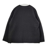 ARTS&SCIENCE キルティングノーカラーブルゾン シルク100％ ステッチ 073-L261-216 ブルゾン ブラック レディース アーツ&サイエンス【中古】5-1104T△