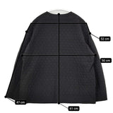 ARTS&SCIENCE キルティングノーカラーブルゾン シルク100％ ステッチ 073-L261-216 ブルゾン ブラック レディース アーツ&サイエンス【中古】5-1104T△