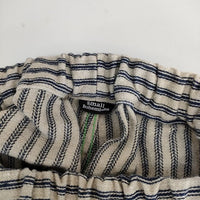 BOHEMIANS ヒッコリー イージー リネン パンツ ベージュ ネイビー レディース ボヘミアンズ【中古】5-0405M∞