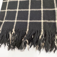 R&D.M.Co- チェック ストール マフラー ブラック レディース オールドマンズテーラー【中古】5-0925T◎
