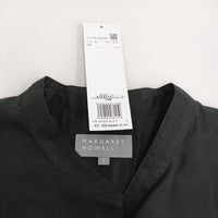 MARGARET HOWELL COTTON VOILE 578-4253003 サイズ2 ブラウス シャツ 24AW ブラック レディース マーガレットハウエル【中古】5-0213M♪