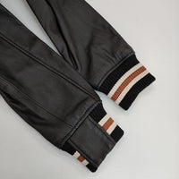 COACH VARSITY JACKET レザー 革 67485 バーシティジャケット スタジャン ブラック レディース コーチ【中古】5-0917T∞
